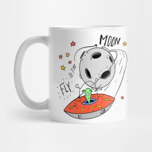 Moon Alien Fly Mug